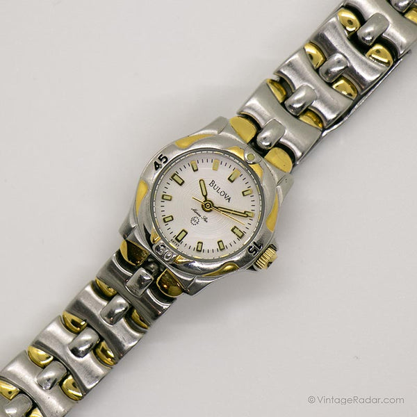 Jahrgang Bulova Marine Star Uhr | Zweifarbig gebrandmarkt Uhr für Damen
