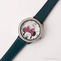 Vintage Silber-Ton Minnie Mouse Uhr für sie | Retro Disney Erinnerungsstücke Uhr