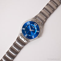 2003 Swatch SFK197G Watch Shine ghiacciato | Bracciale in acciaio blu Swatch Skin