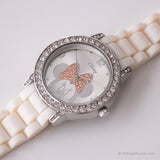 Vintage Elegant Silver-tone Disney Watch for Her | Minnie Collectible Watch