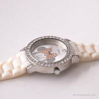 Vintage Elegant Silver-tone Disney Watch for Her | Minnie Collectible Watch