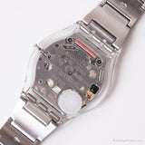 2003 Swatch SFK197G Watch Shine ghiacciato | Bracciale in acciaio blu Swatch Skin