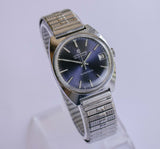 RARO Junghans 25 gioielli orologio da uomo automatico con quadrante blu vintage