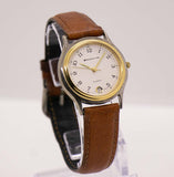 Vintage innovative Zeitquarz Uhr | Unisex -Datum Uhr Brauner Riemen