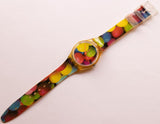1998 Bubblegum GK283 Multi couleur swatch | Suisse hippie des années 90 swatch montre