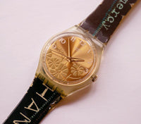 2002 Fiori d'Amore GK381 Swatch مشاهدة | قرص الذهب الأزهار Swatch راقب