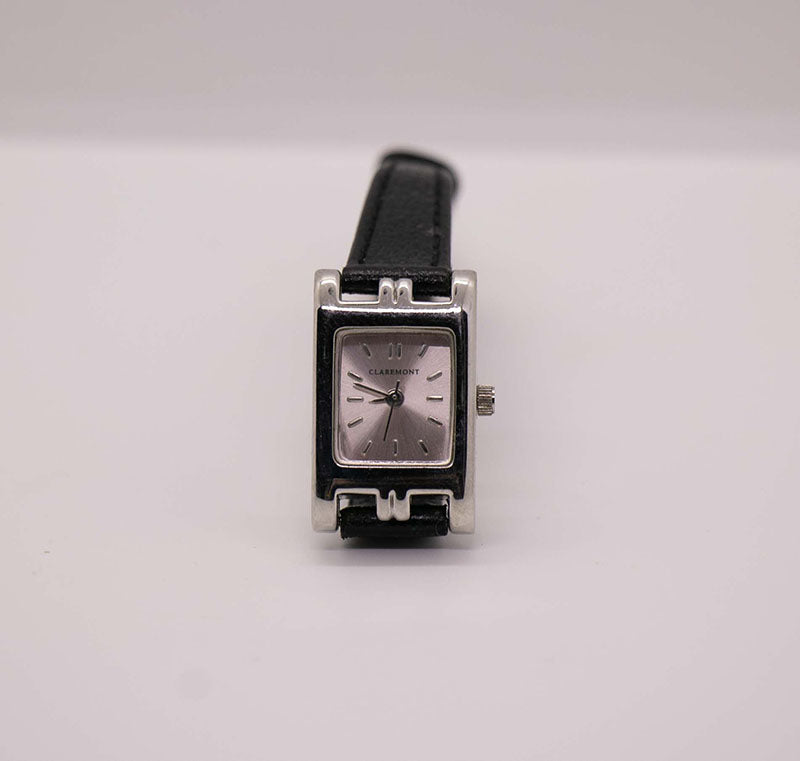 Vintage Claremont Watch for Women | Square Case Watch with Purple Dial ...