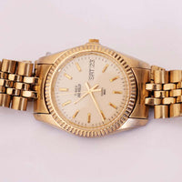 Vintage Gold-tone Timex Indiglo Quartz Watch | 90s Timex Dress Watch - Vintage Radar
