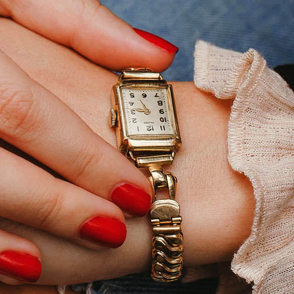 Vintage 20 Microns Gold-Plated Trumpf Watch Vintage German