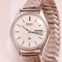 Vintage ▾ Seiko 5Y23-8040 A1 Day & Date Quartz orologio | Due cinghie di orologi