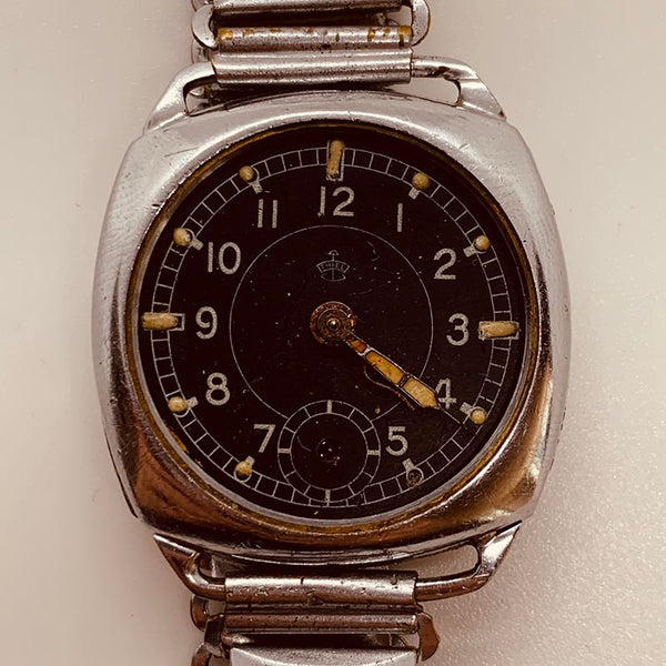 1940s Black Dial Thiel Watch for Parts & Repair - NOT WORKING