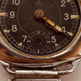 Dialcero nero degli anni '40 orologio per parti e riparazioni - non funziona
