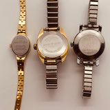 Lot of 4 Womens Timex VIntage Watches for Parts & Repair - NOT WORKING