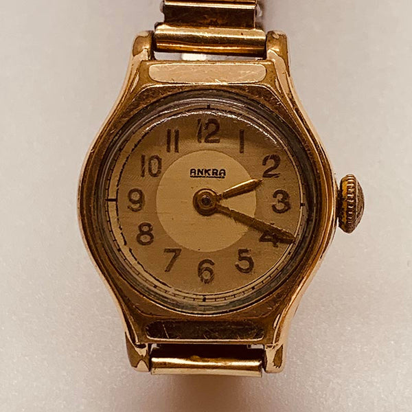 Gold Plated Ankra Gold Ladies Watch for Parts & Repair - NOT WORKING
