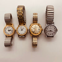 Lot of 4 Ladies Timex Dress Watches for Parts & Repair - NOT WORKING