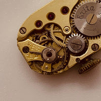 Art Deco Military Gold Plated Exita 100 Watch for Parts & Repair - لا تعمل