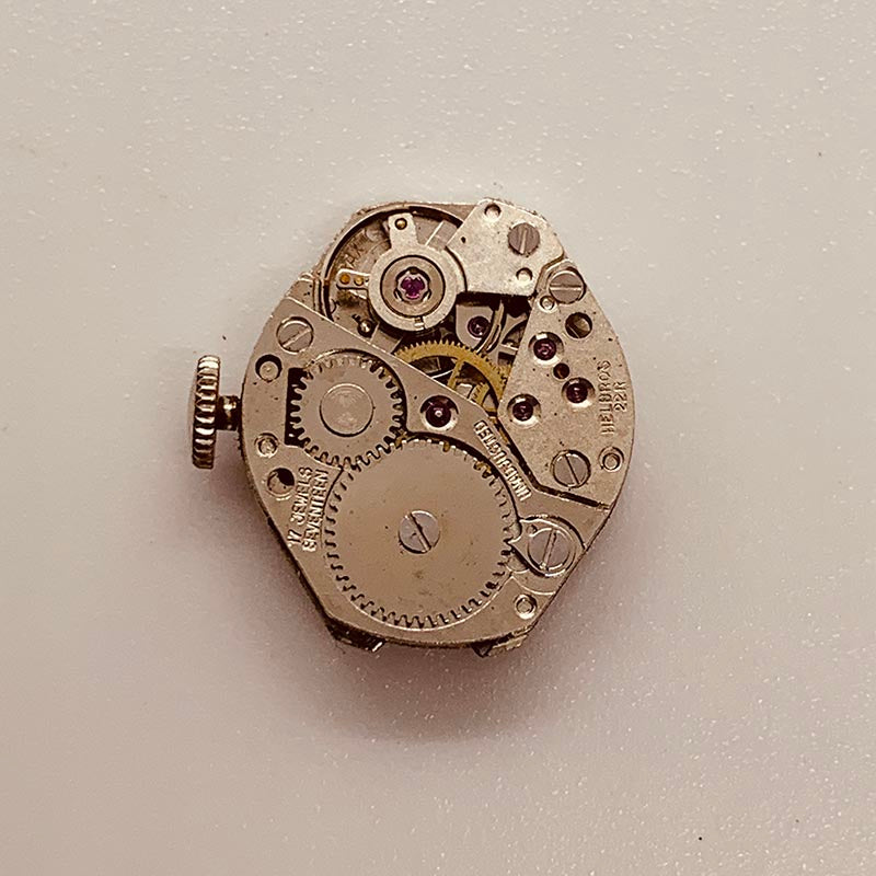 Mouvement Mécanique Vintage Helbros 17 Pour Montre Bracelet - Pièce Détachée Ou Réparation