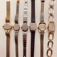 Lot of 6 Women's Timex Dress Watches for Parts & Repair - NOT WORKING