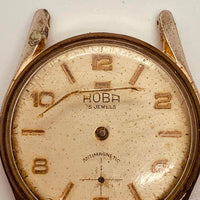 Hoba 15 Jewels Watch Antimagnetic Watch for Parts & Repair - لا تعمل