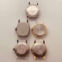 Lot des années 80 de 5 liquidations Timex Montres pour pièces et réparation - ne fonctionne pas