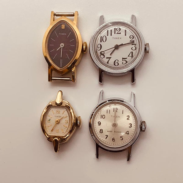 4 Art Deco Timex Relojes mecánicos para piezas y reparación: no funciona
