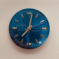 Genova Dex Luxe Antimagnetic Blue Dial Watch for Parts & Repair - NOT WORKING