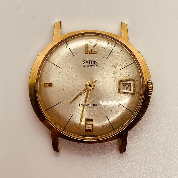 Smiths 17 Joyas hechas en Gran Bretaña reloj Para piezas y reparación, no funciona