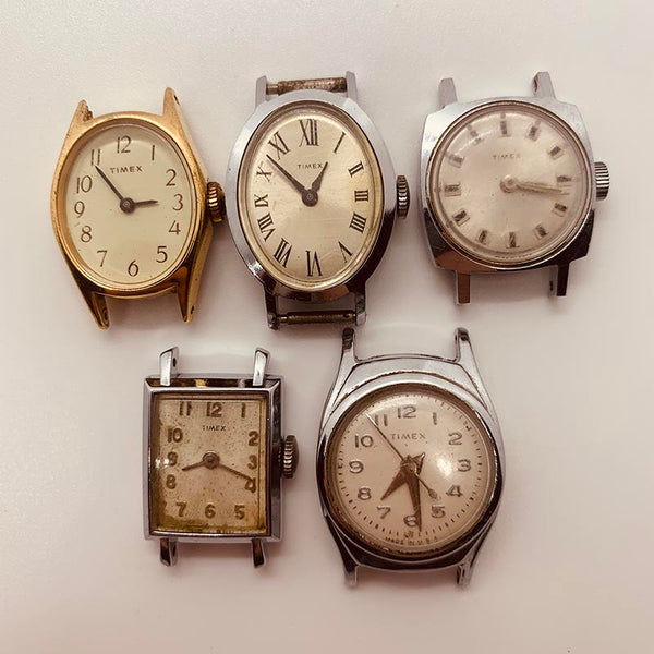 Lot of 5 Timex Ladies Mechanical Watches for Parts & Repair - NOT WORKING