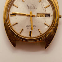 Difor Suisse 25 Rubis Automatic Swiss Watch for Parts & Repair - NOT WORKING