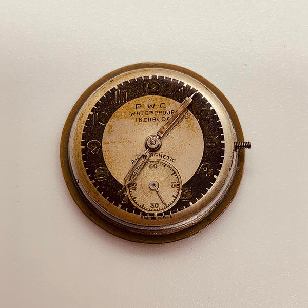 Pwc suizo hecho Incabloc reloj Para piezas y reparación, no funciona