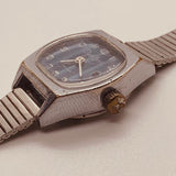 1970 Camille Mercier Antichoc Cadrée bleue montre pour les pièces et la réparation - ne fonctionne pas