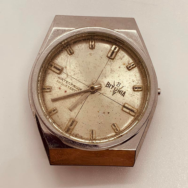 1970 Bitunia 21 reloj Para piezas y reparación, no funciona