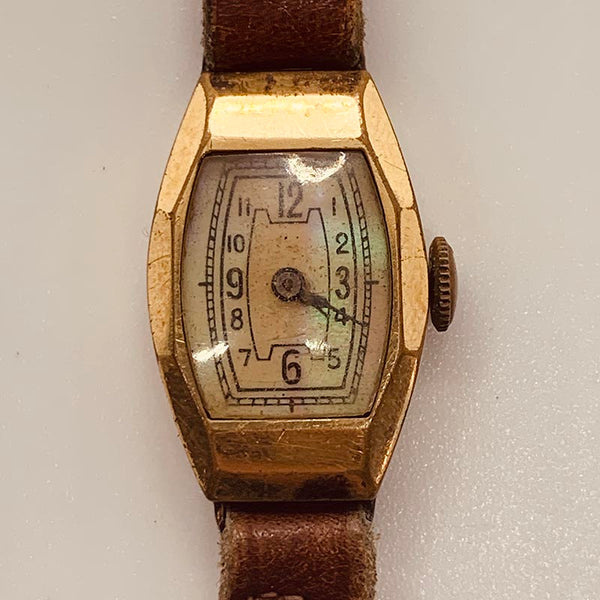 Orologio da serbatoio Art Deco degli anni '40 per parti e riparazioni - Non funziona