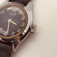 Blue Dial 1970S Action Anticichoc reloj Para piezas y reparación, no funciona