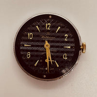 Edward Waldman Dial negro suizo reloj Para piezas y reparación, no funciona
