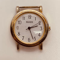 Suizo White Dial Mechanical Watch for Parts & Repair - NOT WORKING