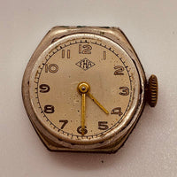 Art déco allemand fha or plaqué montre pour les pièces et la réparation - ne fonctionne pas