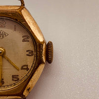 Art Deco German FHA Gold chapado en reloj Para piezas y reparación, no funciona