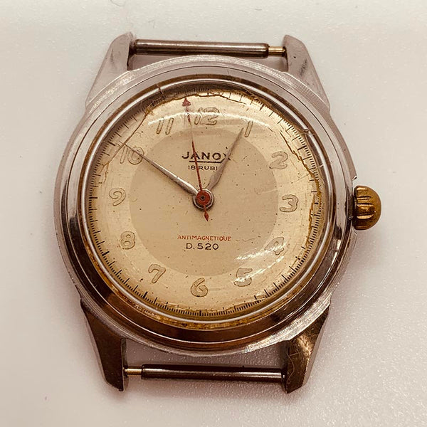 Janox 18 Rubis D 520 Military Watch for Parts & Repair - NOT WORKING