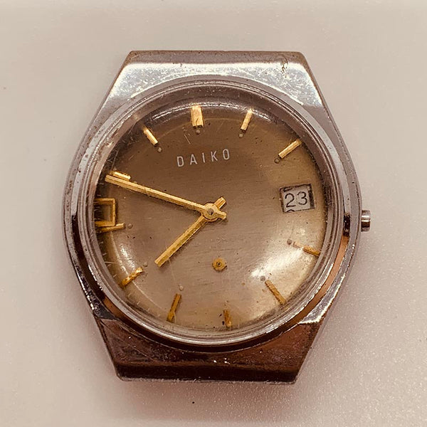 1980 DAKO DATE MÉCANIQUE montre pour les pièces et la réparation - ne fonctionne pas