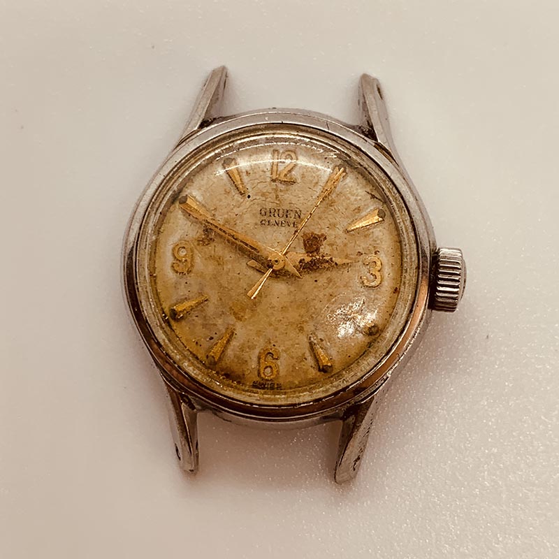 1960s Gruen Geneve Swiss Made Watch for Parts Repair NOT