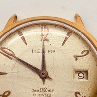 Hedler Antichoc 102 17 Watch Watch for Parts & Repair - لا تعمل