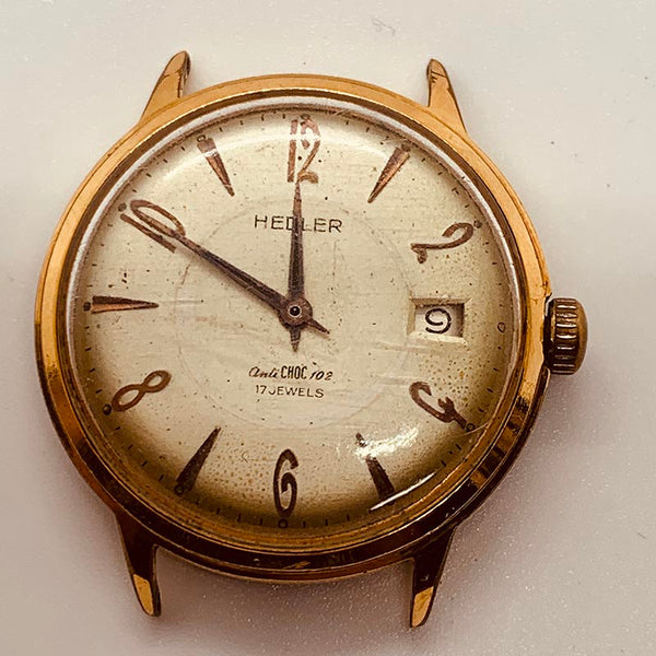 Hedler Antichoc 102 17 Jewels Watch for Parts & Repair - NOT WORKING