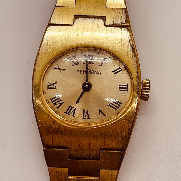 Bergana 17 Juwelen Gold Uhr Für Teile & Reparaturen - nicht funktionieren