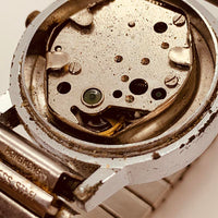 Sharp 3 Stars White Dial Watch for Parts & Repair - NOT WORKING