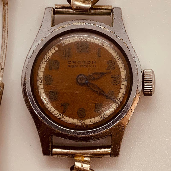 1940er Jahre WWII Croton Aquamedico Uhr Für Teile & Reparaturen - nicht funktionieren