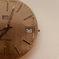 Bwc buffalo 17 joyas suizas hechas reloj Para piezas y reparación, no funciona