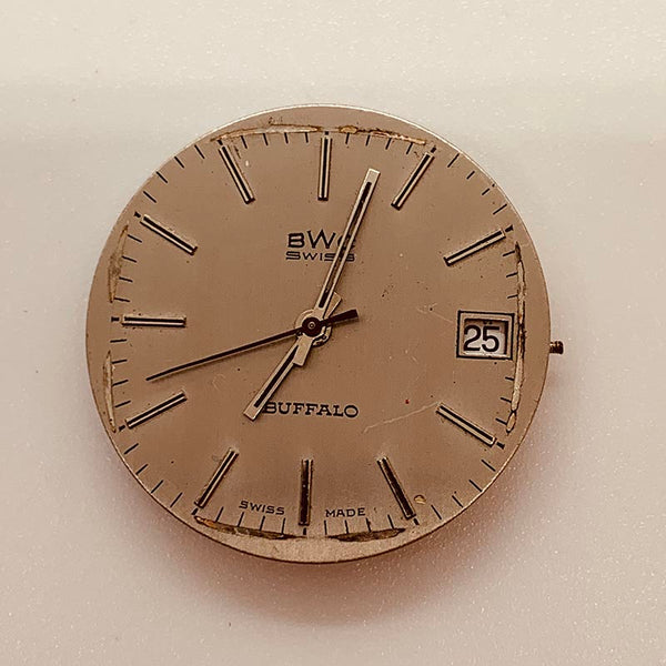 BWC Buffalo 17 Juwelen Schweizer gemacht Uhr Für Teile & Reparaturen - nicht funktionieren