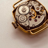Pequeñas damas de tono de oro 17 joyas reloj Para piezas y reparación, no funciona