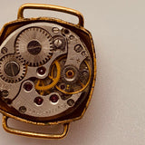 Small Gold-Tone Ladies 17 Jewels Watch for Parts & Repair - NOT WORKING